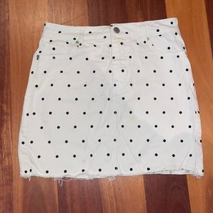 Polka dot mini skirt